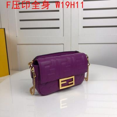 wholesale quality fendi bags full embossed f logo purple